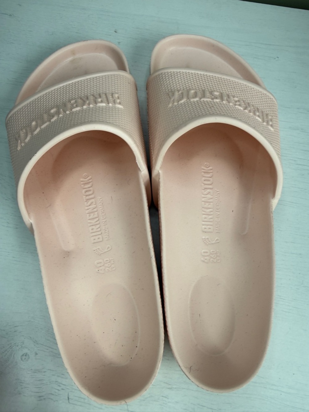 Birkenstock Barbados Light Pink EVA Sandals W9 M7 - Picture 9 of 15